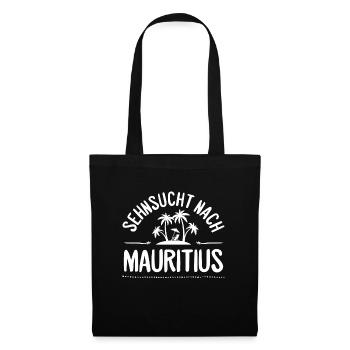 Sehnsucht nach Mauritius Insel Liebe Geschenk - Stoffbeutel - Schwarz - Vorne