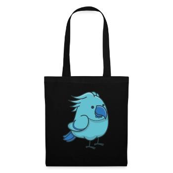 Perroquet Animal Cadeau Oiseau Cockatiel - Sac en tissu - noir - Devant