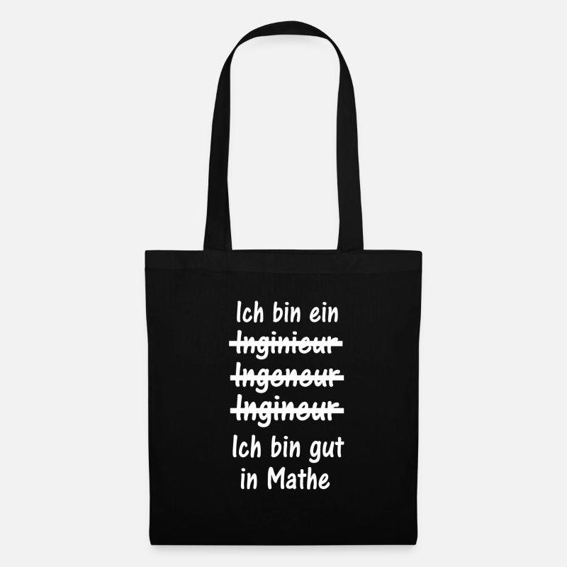 Ingenieur Geschenk Mathe - Stoffbeutel - Schwarz