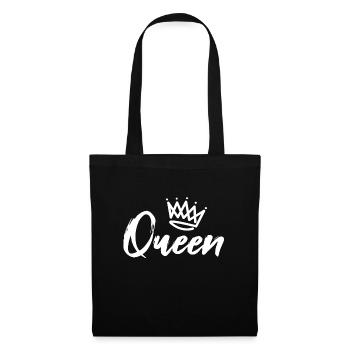Paare Partnerlook King Queen - Stoffbeutel - Schwarz - Vorne