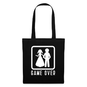 Cadeau de célibataire bachelorette couple de mariage - Sac en tissu - noir - Devant