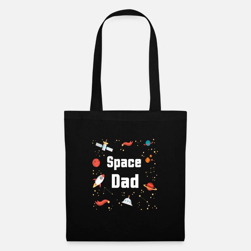 Papa de l'espace - Sac en tissu - noir