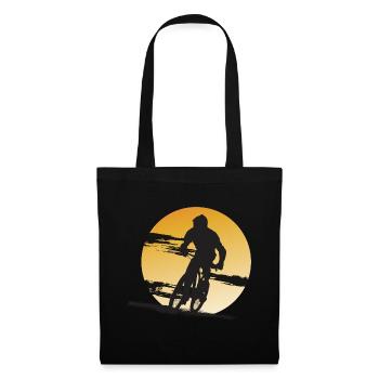 Mountainbiker Mountainbike Fahrrad Geschenk Sport - Stoffbeutel - Schwarz - Vorne