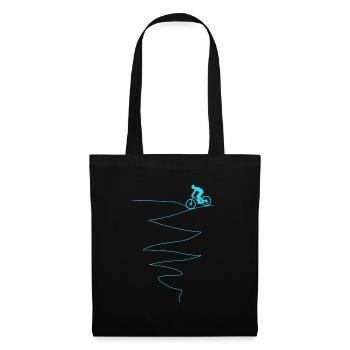 Cadeau VTT piste cyclable cadeau vélo bmx - Sac en tissu - noir - Devant