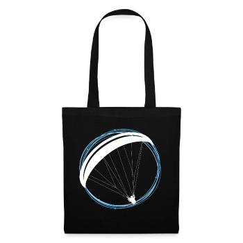 Parapente parapente pilote cadeau de parapente - Sac en tissu - noir - Devant