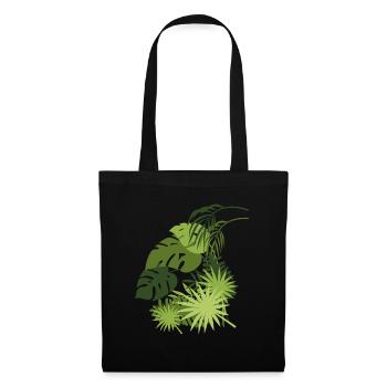 Monstera palm plant gift jungle tropical - Tote Bag - black - Front