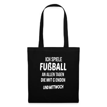 Fußballer Fußball Spruch Geschenk - Stoffbeutel - Schwarz - Vorne
