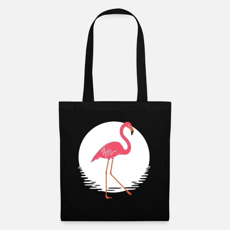 Flamingo - Stoffbeutel - Schwarz