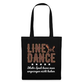Linedance Spaß - Stoffbeutel - Schwarz - Vorne