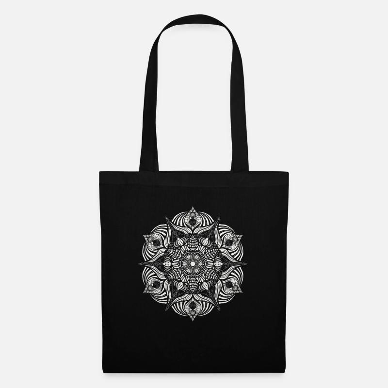 Mandala - Stoffbeutel - Schwarz