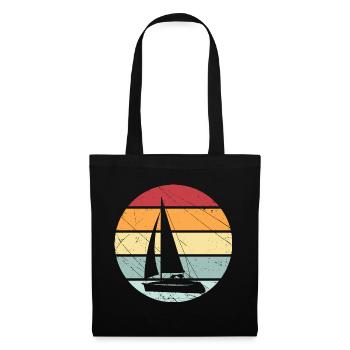 Segeln Segelboot Geschenk Segler Schiff See Yacht - Stoffbeutel - Schwarz - Vorne
