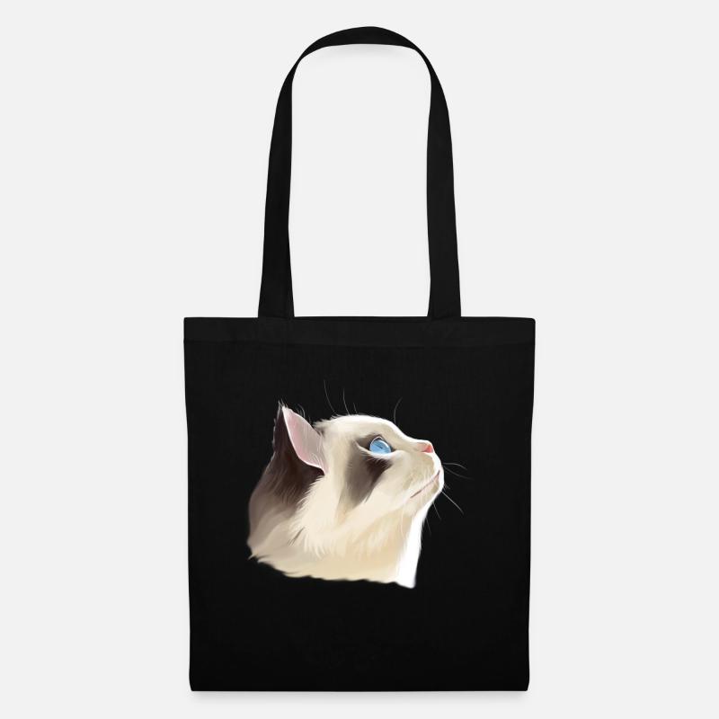 High-looking cat - Tote Bag - black