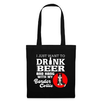 Border Collie - Tote Bag - black - Front