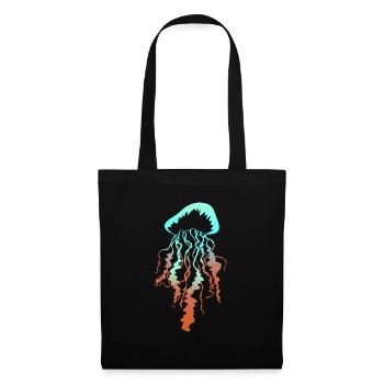 Méduse mer vie marine cadeau animal sous l'eau - Sac en tissu - noir - Devant
