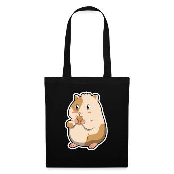 Hamster rongeur animal de compagnie cadeau animal mignon - Sac en tissu - noir - Devant