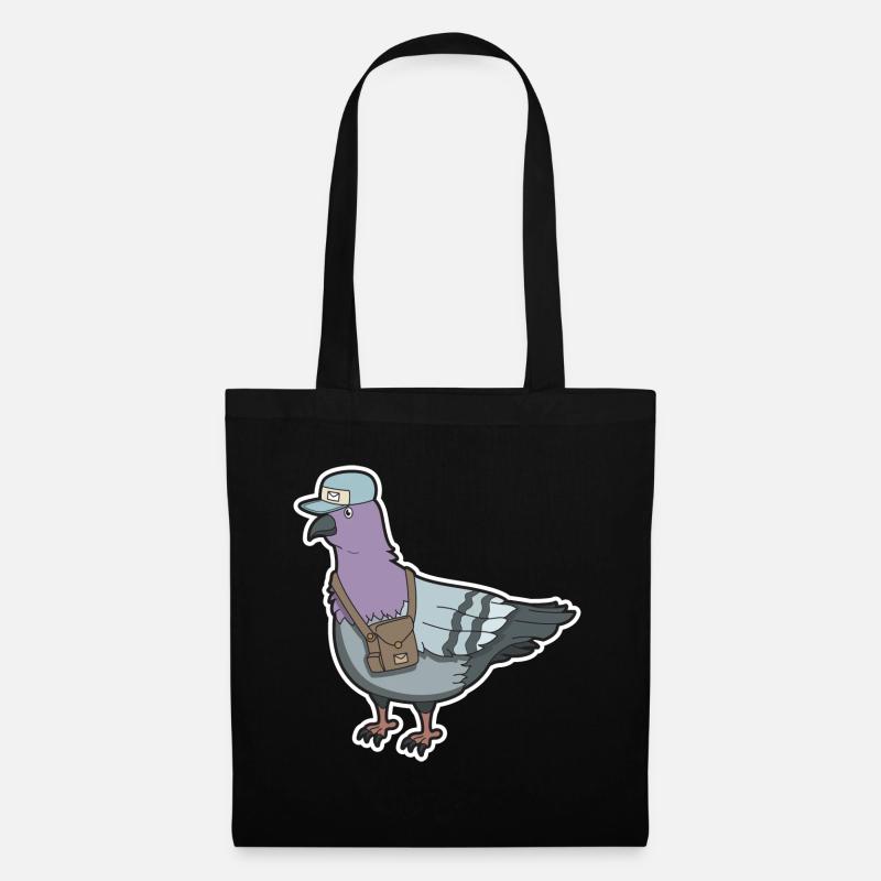Taube Vogel Geschenk Tauben Tier Taubenzüchter - Stoffbeutel - Schwarz