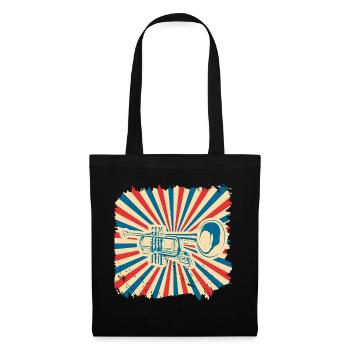 Trumpet Gift Orchestra Instrument Music Band - Tote Bag - black - Front