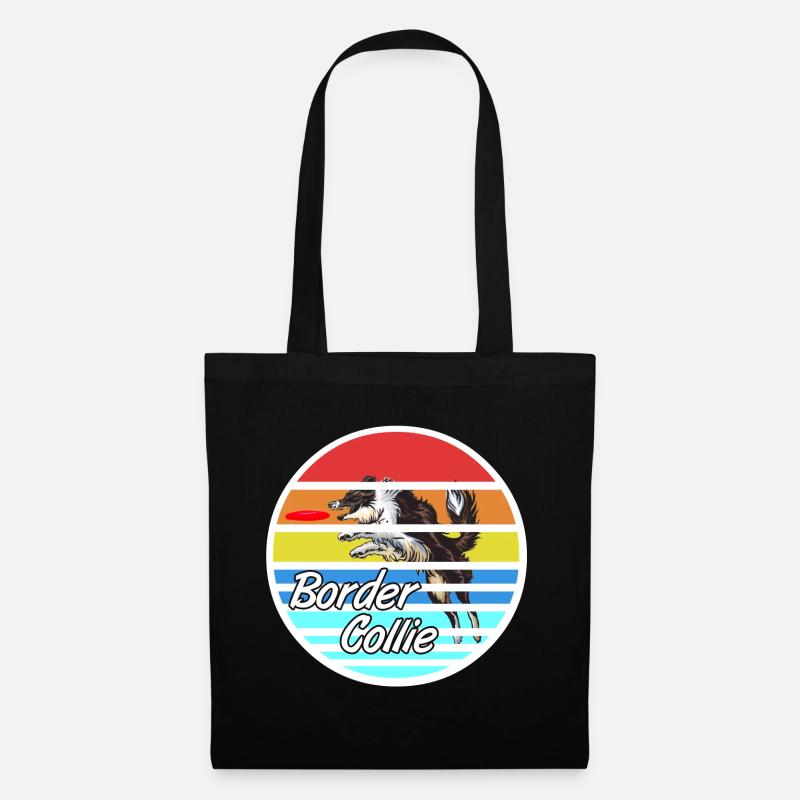 Border Collie - Stoffbeutel - Schwarz