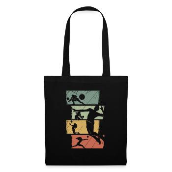 Joueur de volley-ball de volley-ball cadeau de beach-volley - Sac en tissu - noir - Devant