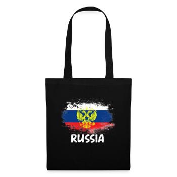 Drapeau russe pour un fan de Russie - Sac en tissu - noir - Devant