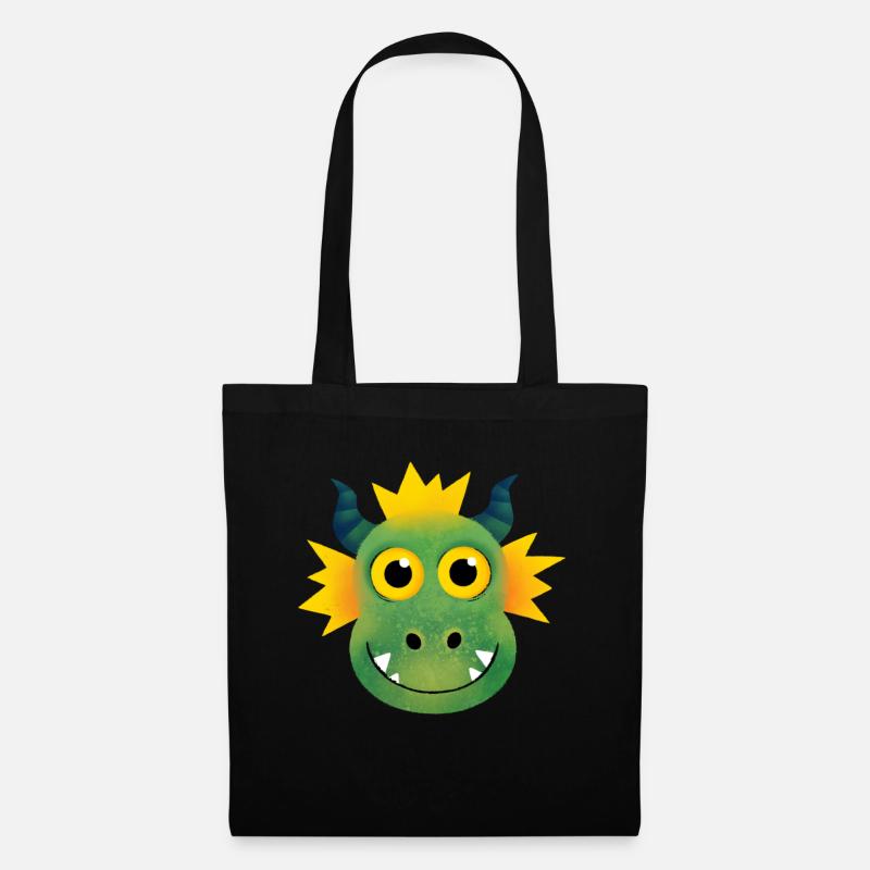 Freundlicher Corona-Drache - Stoffbeutel - Schwarz