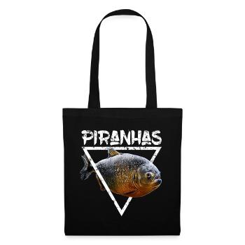 Piranha Monster Fish Keeper Predator Fish Design - Tote Bag - black - Front