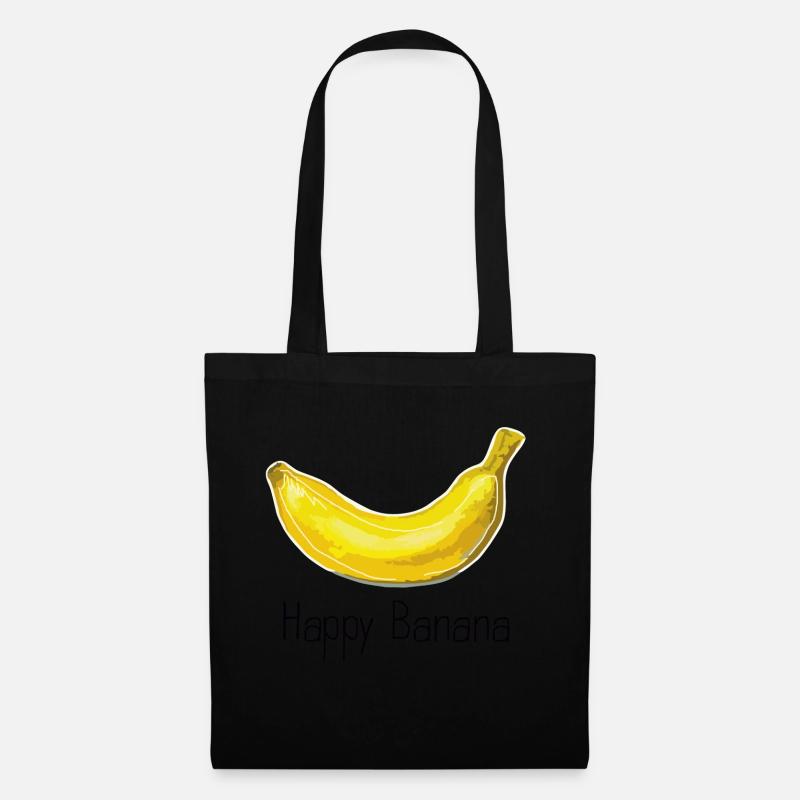 Happy Banana - Stoffbeutel - Schwarz
