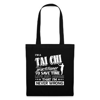 Taï chi - Sac en tissu - noir - Devant