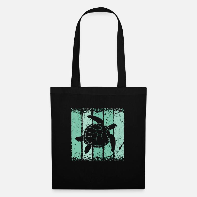 Schildkröte - Stoffbeutel - Schwarz