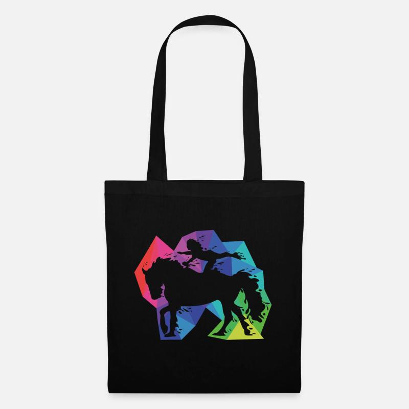 Voltigieren Pferd Geschenk - Stoffbeutel - Schwarz