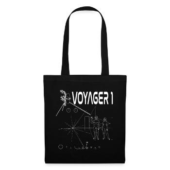 Voyager 1 space probe white - Tote Bag - black - Front
