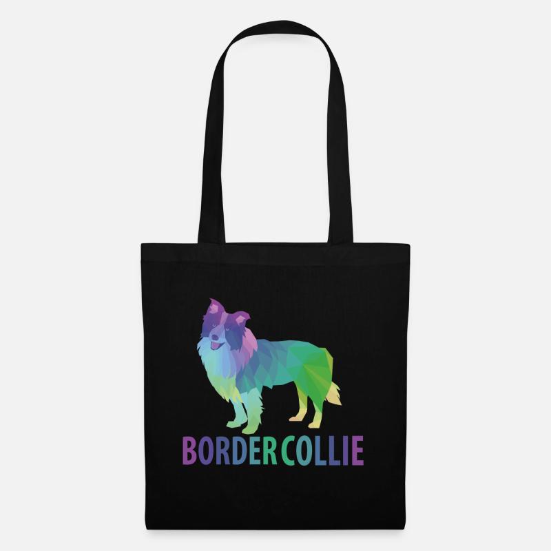 Border Collie Geschenk - Stoffbeutel - Schwarz