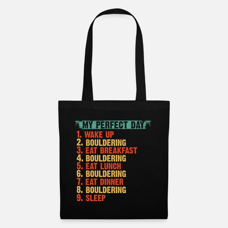 Bouldern Bouldern Geschenk - Stoffbeutel - Schwarz
