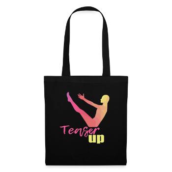 Pilates Geschenk - Stoffbeutel - Schwarz - Vorne