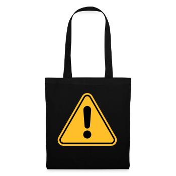 Warning sign / Exclamation point - Tote Bag - black - Front
