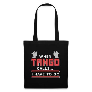 Danse de tango - Sac en tissu - noir - Devant