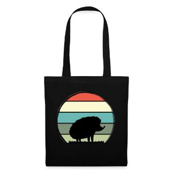 hedgehog - Tote Bag - black - Front
