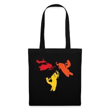 Retro Snowmobile Vintage Snow Mobile Winter - Tote Bag - black - Front