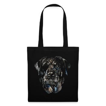 ROTTWEILER HUND - Stoffbeutel - Schwarz - Vorne