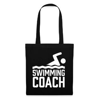 Schwimmtrainer Schwimmen Schwimmkurs Schwimmlehrer - Stoffbeutel - Schwarz - Vorne
