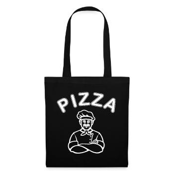 Pizza Pizzaiolo Streetfood - Stoffbeutel - Schwarz - Vorne
