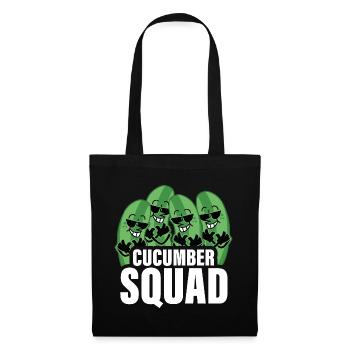 Cucumber Squad coole Gurken - Stoffbeutel - Schwarz - Vorne