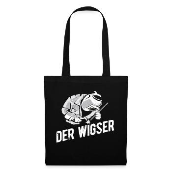 DER WIGSER Spruch für Schweißer Schweisser Schloss - Stoffbeutel - Schwarz - Vorne