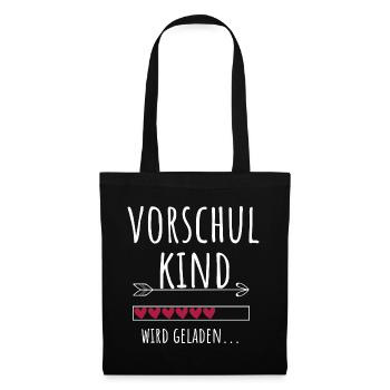 Vorschulkind Kindergarten Vorschule Geschenk - Stoffbeutel - Schwarz - Vorne