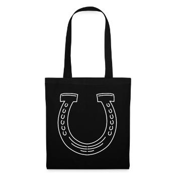 Hufeisen Symbol - Stoffbeutel - Schwarz - Vorne