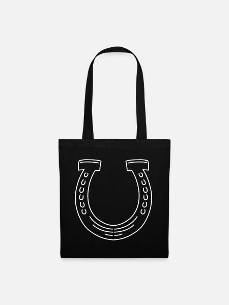 Hufeisen Symbol - Stoffbeutel - Schwarz