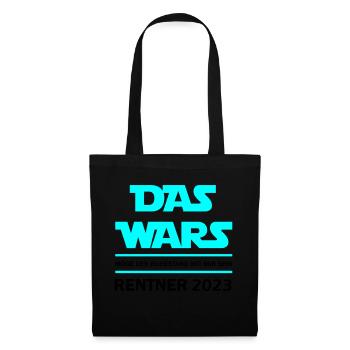 Das Wars Rentner 2023 - Stoffbeutel - Schwarz - Vorne