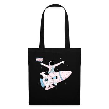 Trans Pride Astronaut Transgender - Tote Bag - black - Front