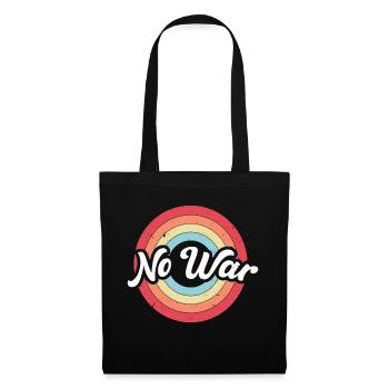 No War Regenbogen - Stoffbeutel - Schwarz - Vorne