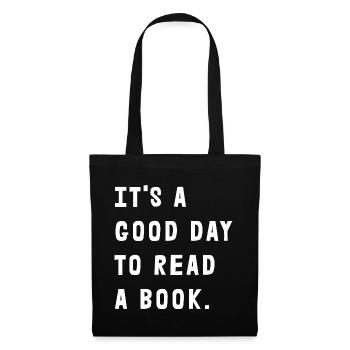 C’est une bonne journée pour lire un livre - Sac en tissu - noir - Devant